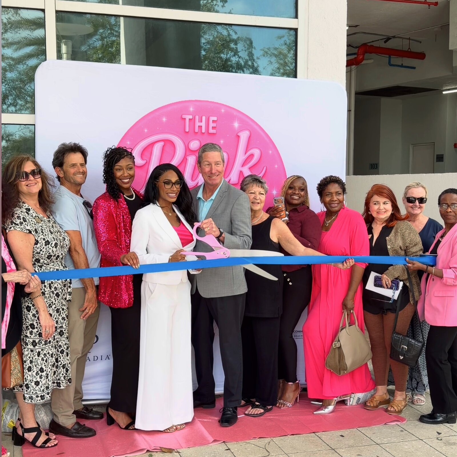 The Pink Spot grand opening ribbon-cutting ceremony