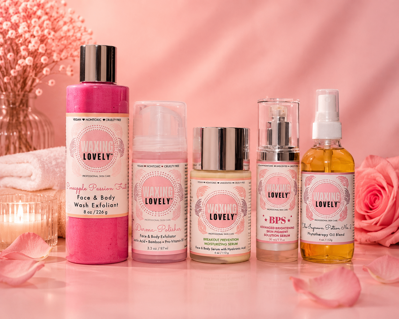 Waxing Lovely lineup by Waxing Lovely